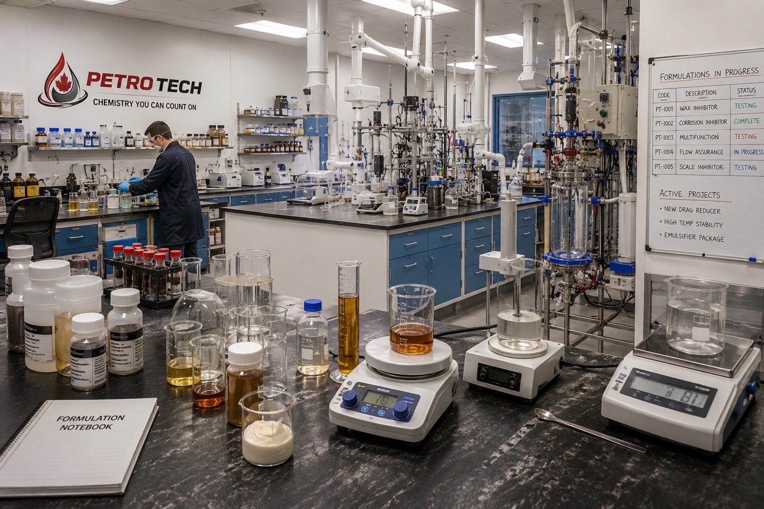 Petro Tech Inc. formulation laboratory in Calgary